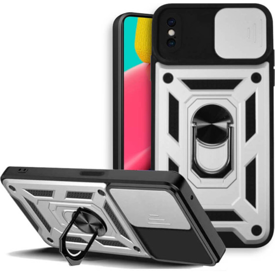 Bodycell Armor Slide Cover Case iPhone XS Max Silver - (BA-00239)