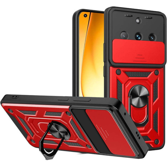 Bodycell Armor Slide Cover Case Realme 11 Pro 5G/11 Pro Plus 5G Red - (BA-00381)