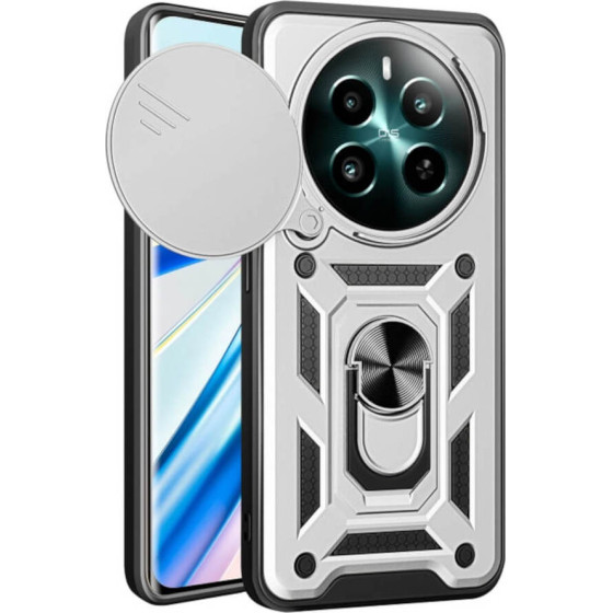 Bodycell Armor Slide Cover Case Realme 12 4G/12 Plus 5G Silver - (BA-00421)