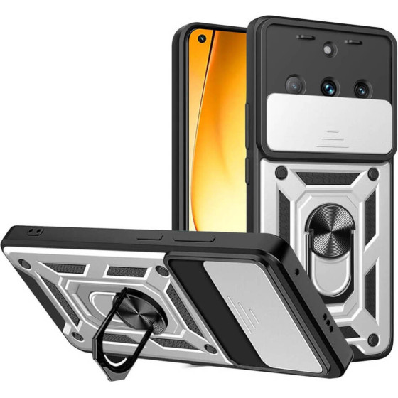Bodycell Armor Slide Cover Case Realme 11 Pro 5G/11 Pro Plus 5G Silver - (BA-00382)