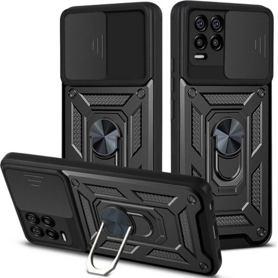 Bodycell Armor Slide Cover Case Realme 8/8 Pro Black - (BA-00164)
