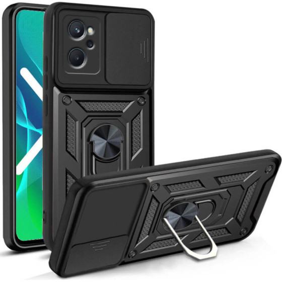 Bodycell Armor Slide Cover Case Realme 9i Black - (BA-00166)