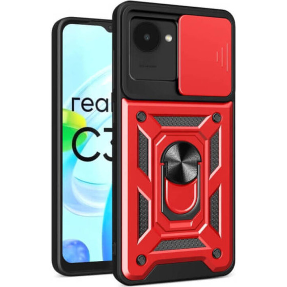 Bodycell Armor Slide Cover Case Realme C30 Red - (BA-00214)