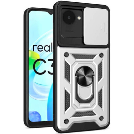 Bodycell Armor Slide Cover Case Realme C30 Silver - (BA-00215)