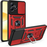 Bodycell Armor Slide Cover Case Realme C51/Note 50 Red - (BA-00309)