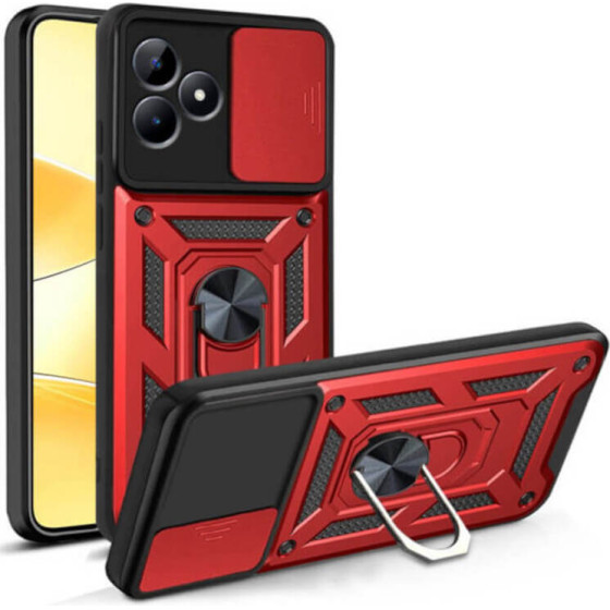 Bodycell Armor Slide Cover Case Realme C51/Note 50 Red - (BA-00309)