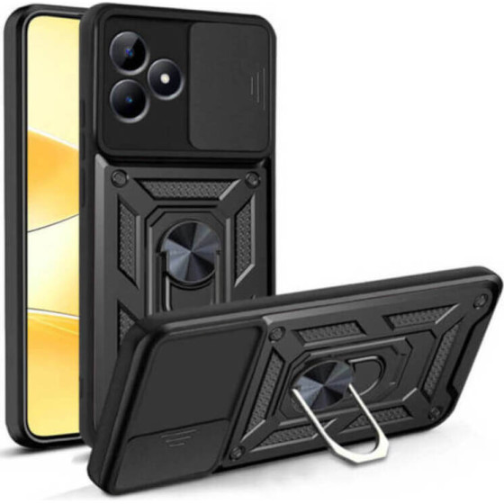 Bodycell Armor Slide Cover Case Realme C51/Note 50 Black - (BA-00308)