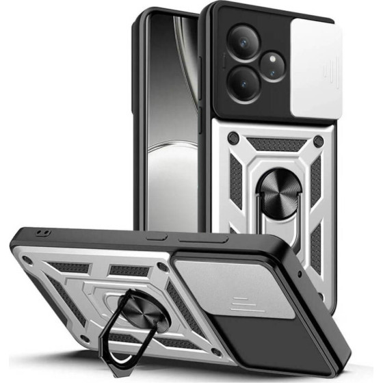 Bodycell Armor Slide Cover Case Realme GT 6 5G/GT 6T 5G Silver - (BA-00436)