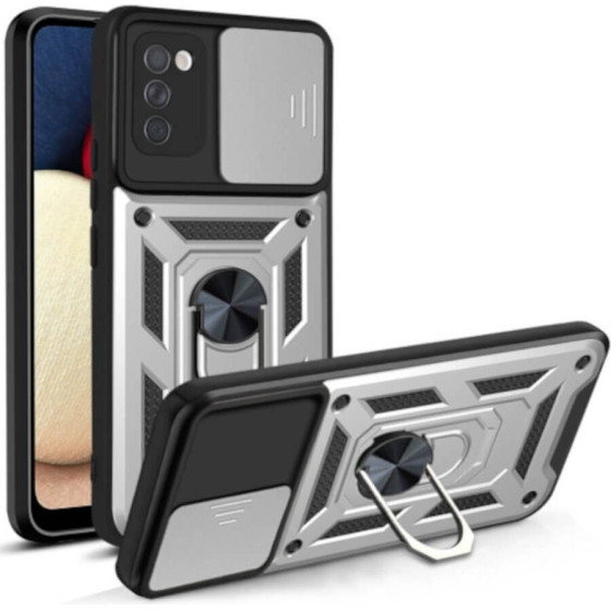 Bodycell Armor Slide Cover Case Samsung A02s Silver - (BA-00033)