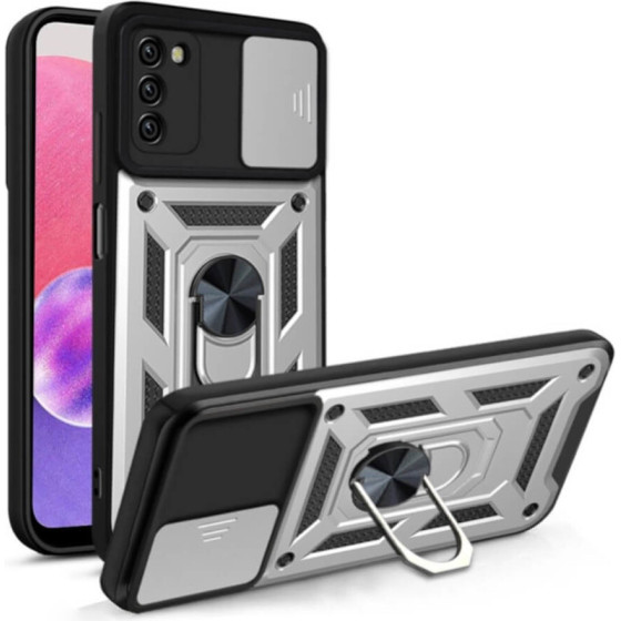 Bodycell Armor Slide Cover Case Samsung A03s Silver - (BA-00150)
