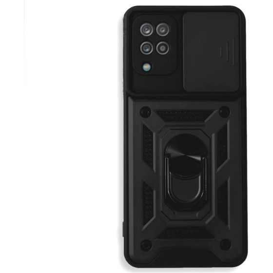 Bodycell Armor Slide Cover Case Samsung A12 Black - (BA-00151)