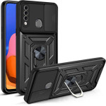 Bodycell Armor Slide Cover Case Samsung A20s Black - (BA-00154)