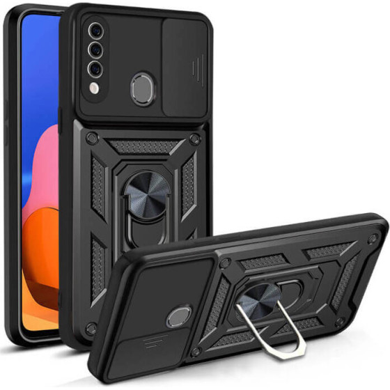 Bodycell Armor Slide Cover Case Samsung A20s Black - (BA-00154)