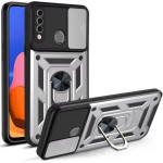Bodycell Armor Slide Cover Case Samsung A20s Silver - (BA-00156)