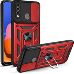 Bodycell Armor Slide Cover Case Samsung A20s Red - (BA-00155)