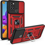 Bodycell Armor Slide Cover Case Samsung A21s Red - (BA-00158)