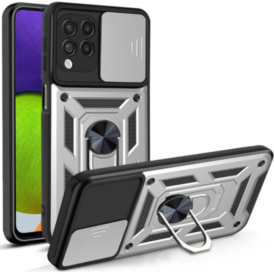 Bodycell Armor Slide Cover Case Samsung A22 4G Silver - (BA-00036)