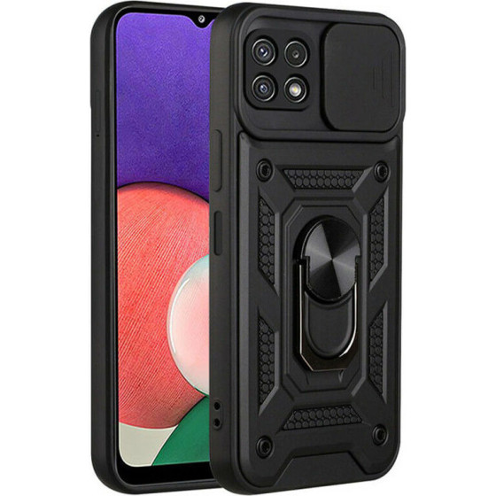 Bodycell Armor Slide Cover Case Samsung A22 5G Black - (BA-00037)