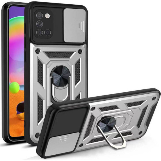 Bodycell Armor Slide Cover Case Samsung A31 Silver - (BA-00042)