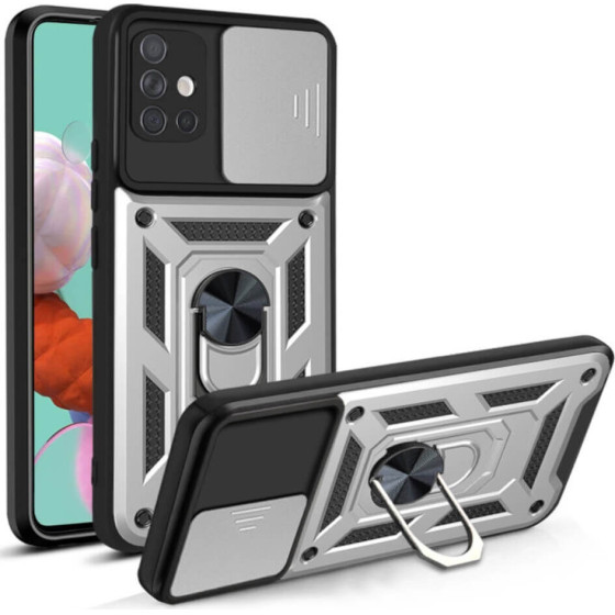 Bodycell Armor Slide Cover Case Samsung A51 4G Silver - (BA-00244)
