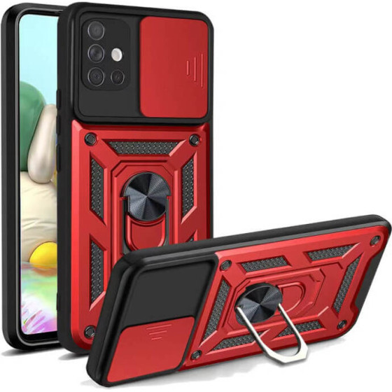 Bodycell Armor Slide Cover Case Samsung A71 4G Red - (BA-00059)