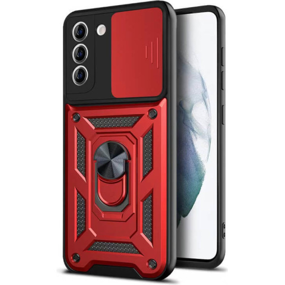 Bodycell Armor Slide Cover Case Samsung S21 FE Red - (BA-00071)