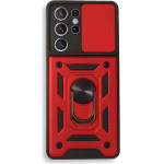 Bodycell Armor Slide Cover Case Samsung S21 Ultra Red - (BA-00077)