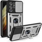 Bodycell Armor Slide Cover Case Samsung S21 Ultra Silver - (BA-00078)