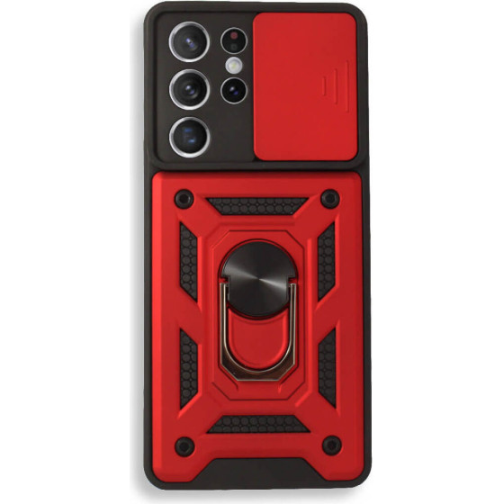 Bodycell Armor Slide Cover Case Samsung S22 Ultra Red - (BA-00086)