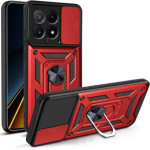 Bodycell Armor Slide Cover Case Xiaomi 14 5G Red - (BA-00358)