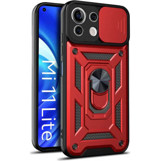 Bodycell Armor Slide Cover Case Xiaomi Mi 11 Lite Red - (BA-00089)