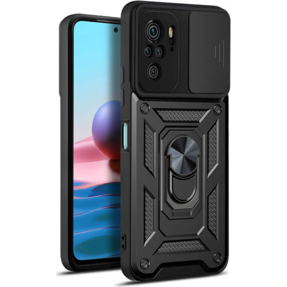 Bodycell Armor Slide Cover Case Xiaomi Note 10 4G/10s/Poco M5s Black - (BA-00094)
