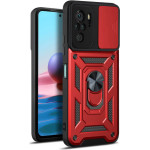 Bodycell Armor Slide Cover Case Xiaomi Note 10 4G/10s/Poco M5s Red - (BA-00095)