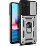 Bodycell Armor Slide Cover Case Xiaomi Note 10 4G/10s/Poco M5s Silver - (BA-00096)
