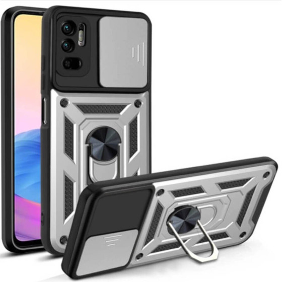 Bodycell Armor Slide Cover Case Xiaomi Note 10 5G/Note 10T Silver - (BA-00099)