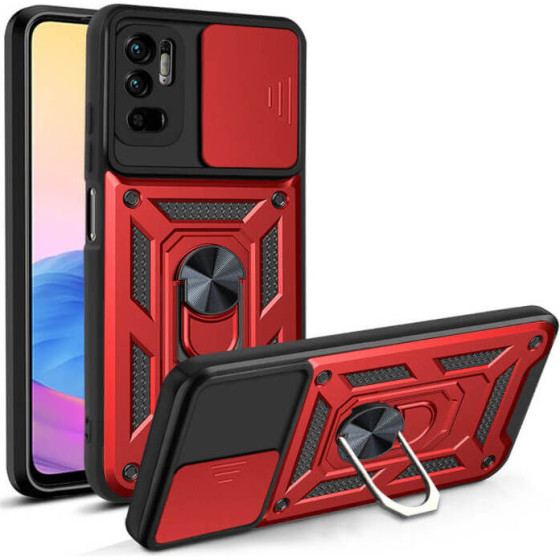 Bodycell Armor Slide Cover Case Xiaomi Note 10 5G/Note 10T Red - (BA-00098)