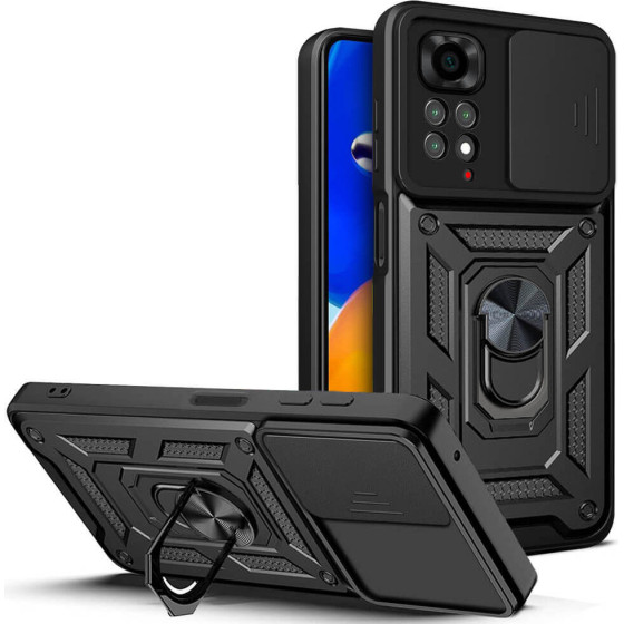 Bodycell Armor Slide Cover Case Xiaomi Note 11/11s 4G Black - (BA-00177)