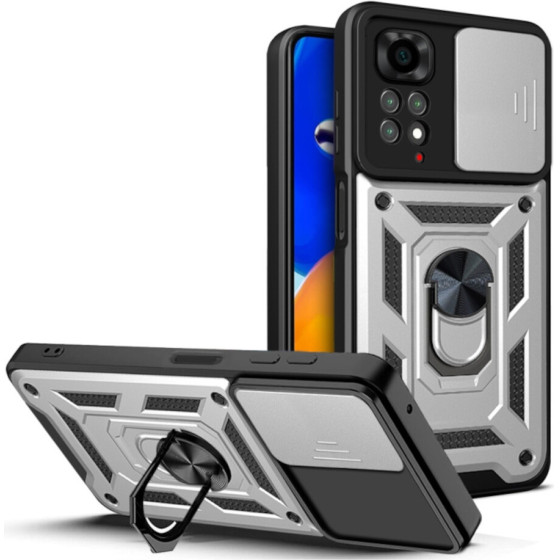 Bodycell Armor Slide Cover Case Xiaomi Note 11/11s 4G Silver - (BA-00248)