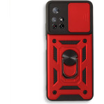 Bodycell Armor Slide Cover Case Xiaomi Note 11T/Note 11s 5G/Poco M4 Pro 5G Red - (BA-00107)
