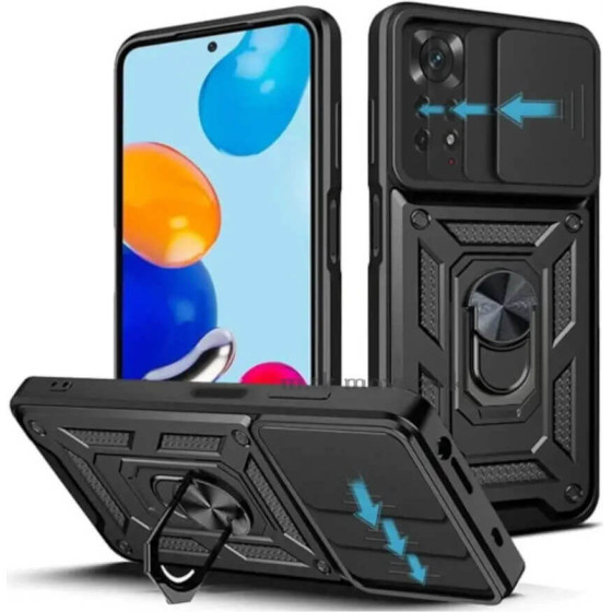 Bodycell Armor Slide Cover Case Xiaomi Note 12 Pro 4G Black - (BA-00323)