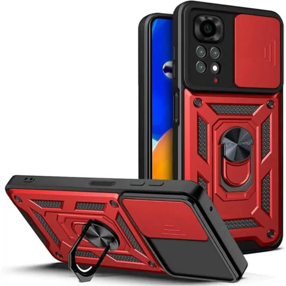Bodycell Armor Slide Cover Case Xiaomi Note 12 Pro 4G Red - (BA-00324)