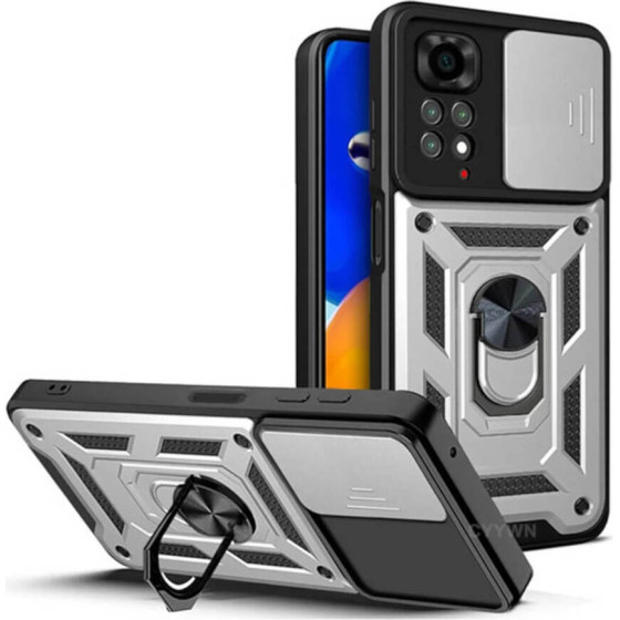Bodycell Armor Slide Cover Case Xiaomi Note 12 Pro 4G Silver - (BA-00325)