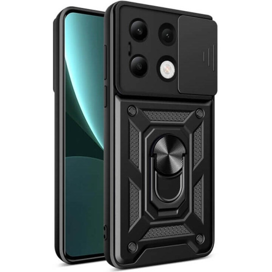 Bodycell Armor Slide Cover Case Xiaomi Note 13 4G Black - (BA-00389)
