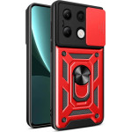 Bodycell Armor Slide Cover Case Xiaomi Note 13 4G Red - (BA-00390)