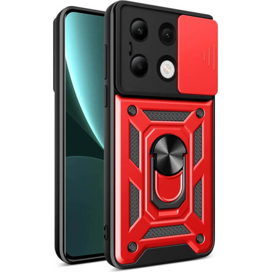 Bodycell Armor Slide Cover Case Xiaomi Note 13 4G Red - (BA-00390)