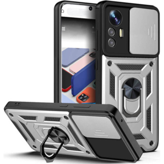 Bodycell Armor Slide Cover Case Xiaomi Note 12S Silver - (BA-00303)