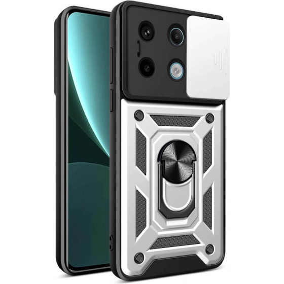 Bodycell Armor Slide Cover Case Xiaomi Note 13 5G Silver - (BA-00365)