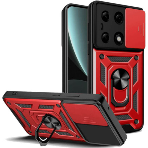 Bodycell Armor Slide Cover Case Xiaomi Note 13 Pro 4G/Poco M6 Pro 4G Red - (BA-00393)