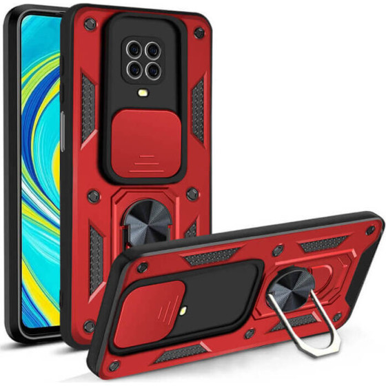 Bodycell Armor Slide Cover Case Xiaomi Note 9s Red - (BA-00125)