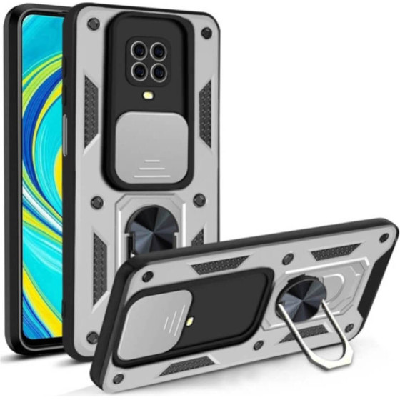Bodycell Armor Slide Cover Case Xiaomi Note 9s Silver - (BA-00126)